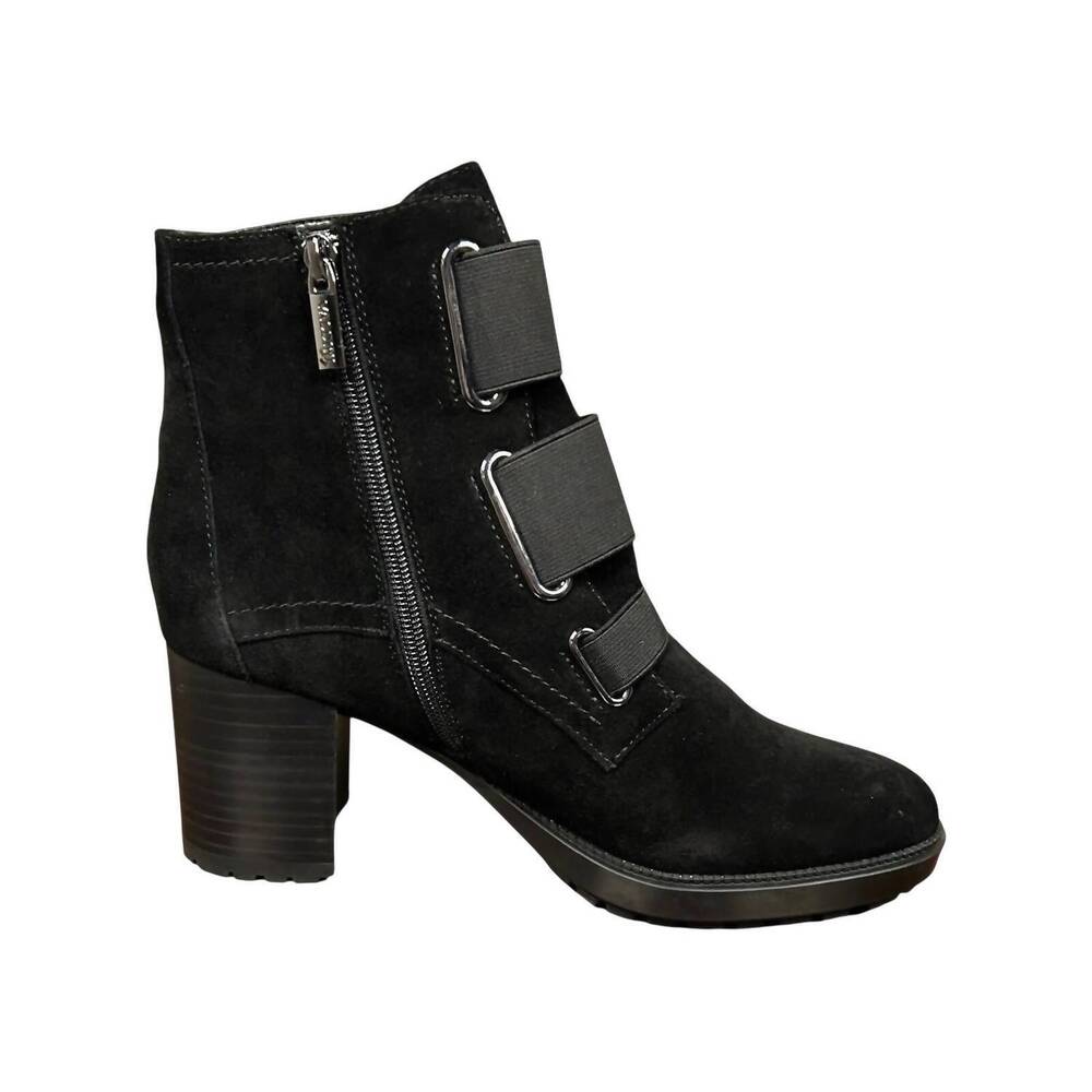 NEW VALDINI women's jenny ankle boots in black suede